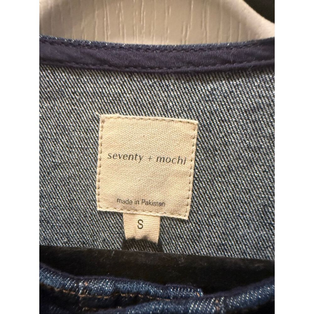 Seventy+ Mochi Mae in Indigo Rinse Vintage Midi Dress in Blue Demin size S NWT - Picture 4 of 6